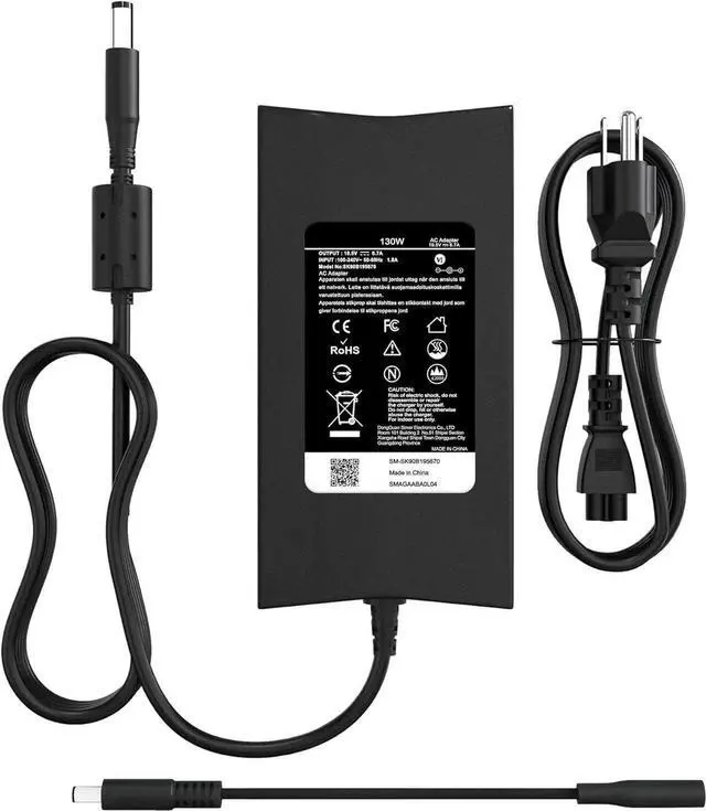 Main image of 130W Laptop Charger for Dell XPS 15 Precision M20 M60 M70 M90 M2400 M4400 M6300 LA130PM121 DA130PE1-00 Inspiron 11 15 7000 7559 N7110 N5110 Vostro 500 1000 1200 1400 AC Adapter Power Cord