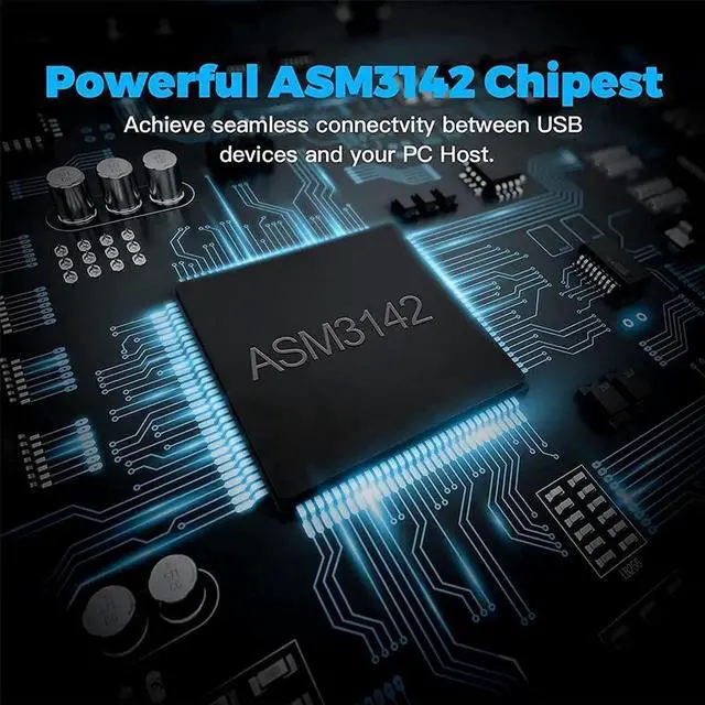 Alt view image 2 of 5 - PCIe to USB 3.2/USB 3.1 Gen 2 Card 10Gbps 5-Port (3X USB C -2X Type A) PCI Express Expansion Card PC Internal Hub for Windows 10/8/7 Linux and MAC OS 10.8.2 Above
