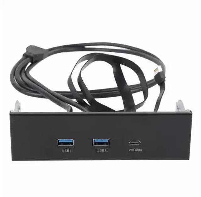 Main image of 5.25 Inch Front Panel USB Hub, 3 Ports USB Front Panel Floppy Disk Bay, 19 Pin USB3.2 GEN2 Internal USB Hub with 2 USB A and 20Gbps USB C Port, for PC Case