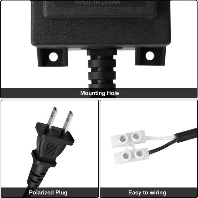 Alt view image 6 of 7 - AGPtEK Voltage Converter Transformer 110/120V to AC 12V/5A, 60-Watt Waterproof Power Supply Converter for Swimming Pool Light, Water Pump, Outdoor Light, Spotlights