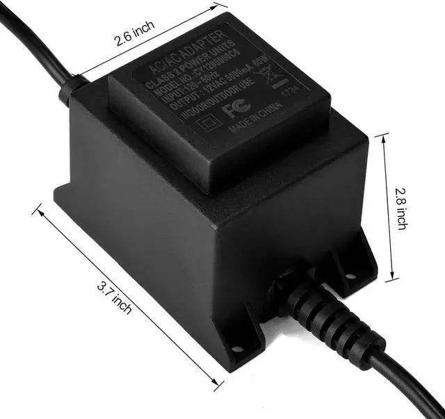 Alt view image 7 of 7 - AGPtEK Voltage Converter Transformer 110/120V to AC 12V/5A, 60-Watt Waterproof Power Supply Converter for Swimming Pool Light, Water Pump, Outdoor Light, Spotlights