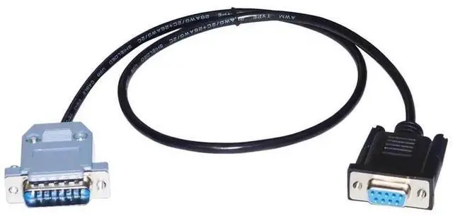 Main image of Pidwaok DB9 Female to DB15 Male RS232 Serial Cable, 1.8m for FATEK FBE MC Series PLC, FP-232P0-9F-150 Compatible Programming and Download Cable
