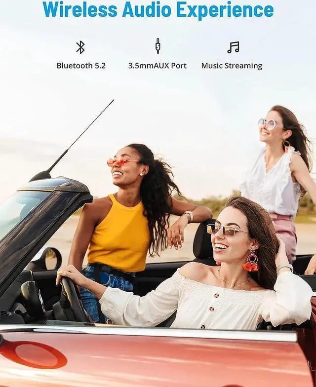 Alt view image 6 of 7 - Bluetooth 5.2 Transmitter Receiver, 2-in-1 Bluetooth Adapter for TV to Airpods or Wireless Headphones, Low Latency, 3.5mm Bluetooth Audio Adapter for Airplane Gym Equipment Home Stereo