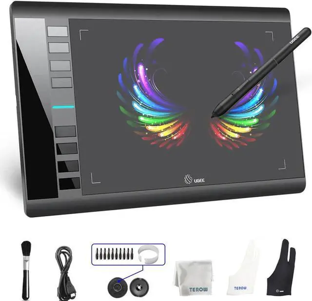 Main image of Graphics Drawing Tablet, UGEE M708 10 x 6 inch Large Digital Drawing Pad with 8 Hot Keys 8192 Levels Pen, Graphic Tablets for Computer Graphic Board Creation Sketch for PC/Laptop/Mac OS/Linux/Chrome