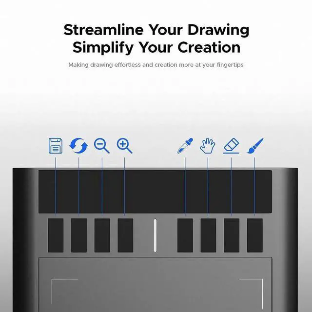 Alt view image 3 of 5 - Graphics Drawing Tablet, UGEE M708 10 x 6 inch Large Digital Drawing Pad with 8 Hot Keys 8192 Levels Pen, Graphic Tablets for Computer Graphic Board Creation Sketch for PC/Laptop/Mac OS/Linux/Chrome