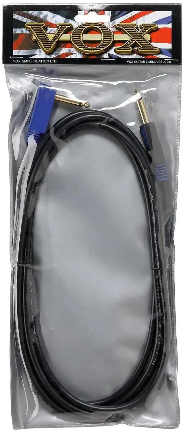 Alt view image 2 of 3 - VGS-30 Rock Guitar/Bass Guitar Cable - 10ft. 1/4" Straight/Angled TS, Black