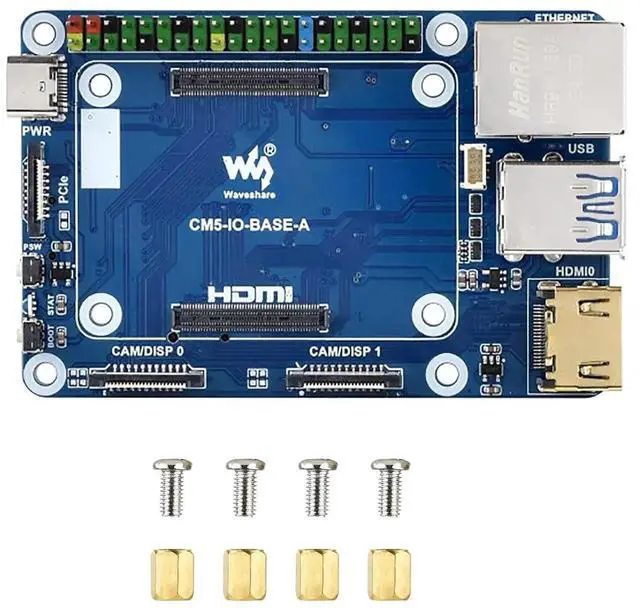Alt view image 4 of 7 - Fits Raspberry Pi CM5 Mini Base Board (A) - Compact CM5 IO Board for Raspberry Pi Compute Module 5/CM5 Lite, Credit Card-Sized Design with GPIO, HDMI, USB, M.2 & Fan Connector