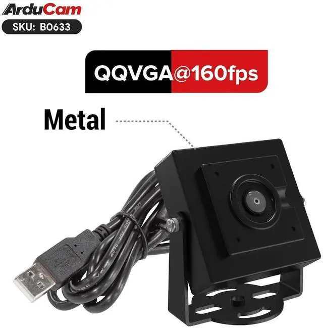 Alt view image 5 of 7 - VGA Global Shutter Color USB Camera Module, 160 FPS@QQVGA High Speed Camera, Wide Angle UVC Webcam for Windows, Linux OS