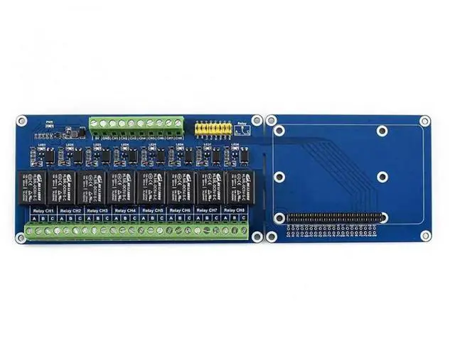 Alt view image 2 of 6 - Coowell Raspberry Pi 8 Channel Relay Module HAT for Raspberry Pi 4B+ 4B 3B+ 3B 2B+ Zero W WH Jetson Nano Help The Pi to Control Home Appliances