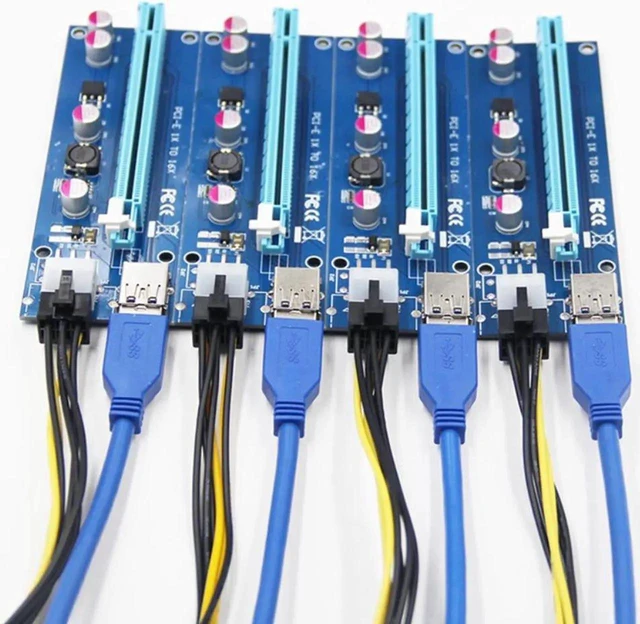 Alt view image 3 of 3 - Add in Card PCIe 1 to 4 PCI Express 16X Slots Riser Card PCI-E 1X to External 4 PCI-e Slot Adapter PCIe Port Multiplier Card