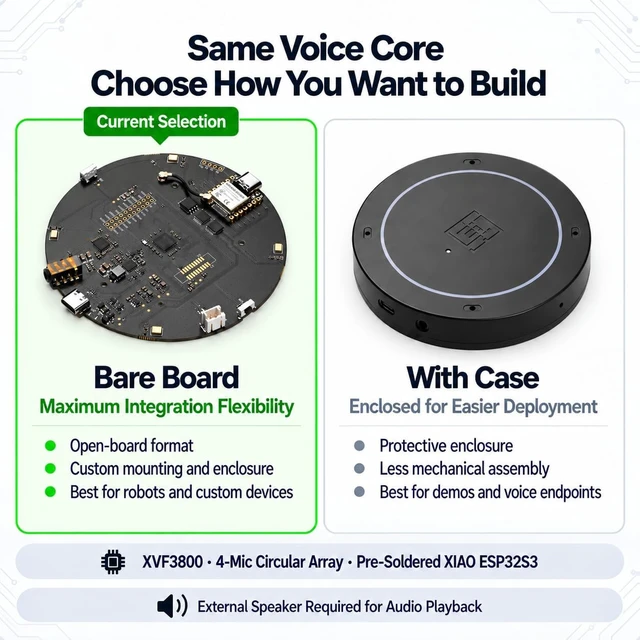 Alt view image 7 of 7 - reSpeaker XVF3800 4-Mic Array with XIAO ESP32S3, Bare Board