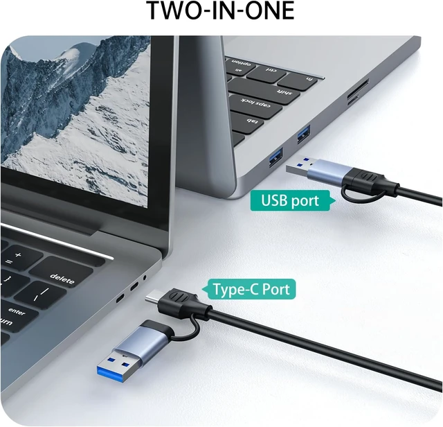 Alt view image 3 of 7 - HDMI Splitter Extended Display for Dual Monitors/Multi-Monitor, 4K@30Hz & 1080P@60Hz, USB 3.0 & USB C Adapter to HDMI for Windows & Mac, Required Driver Installation