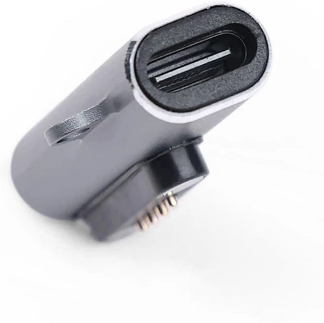 Alt view image 3 of 7 - T1000-E Magnetic Charging Data Adapter, 7.62mm 4-Pin Pogo Pin to Type-C Connector