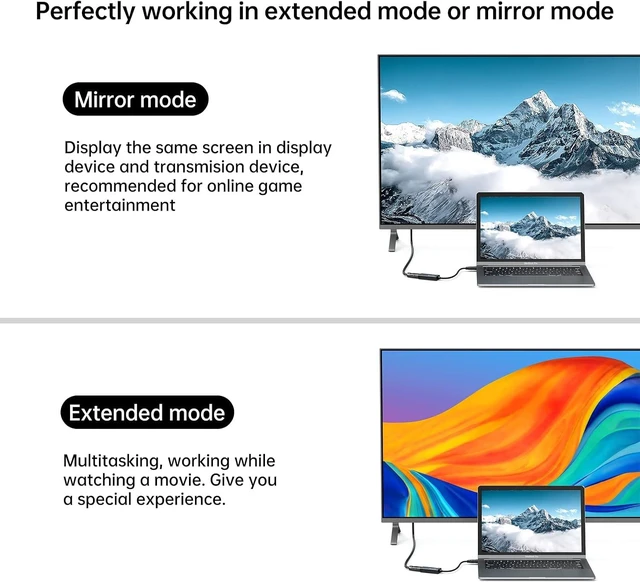 Alt view image 6 of 7 - MT-VIKI USB 3.0 to HDMI Adapter, USB 3.0 to HDMI Male to Female Adapter, 1080P Compatible with Mac OS, Windows 10/8.1/8/7 (Uni-Directional) 1 Pack