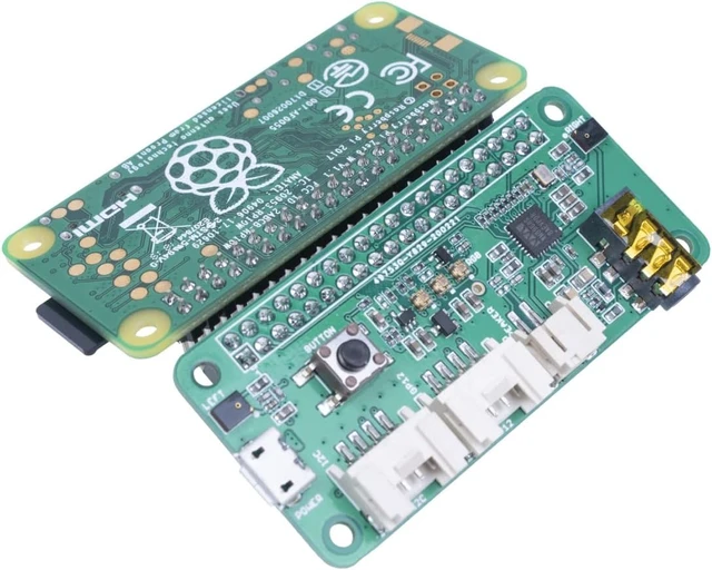 Alt view image 3 of 5 - reSpeaker 2-Mics Pi HAT for Raspberry Pi - WM8960 Audio Codec, 2 Analog Microphones, 3 APA102 RGB LEDs, 3.5mm Audio Jack, User Button, Attached with NLU Software Algorithms, VAD,DOA, KWS