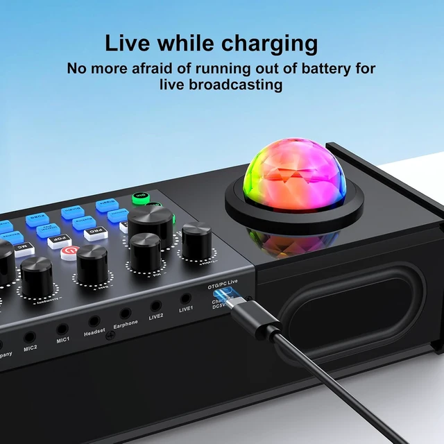 Alt view image 2 of 7 - MT-VIKI Portable Bluetooth Karaoke Machine Speaker with 2 Wireless Microphones, RGB Lights, Different Effects, Perfect for Adults & Kids, Home & Outdoor Party