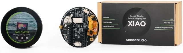 Alt view image 6 of 7 - Round Display for XIAO - 1.28-inch Round Touch Screen, 240×240 Resolution, 65k Colors, RTC, Charge IC, TF Card Slot, JST 1.25 Connector, All XIAO Compatible,HMI, Smart Home, Wearables