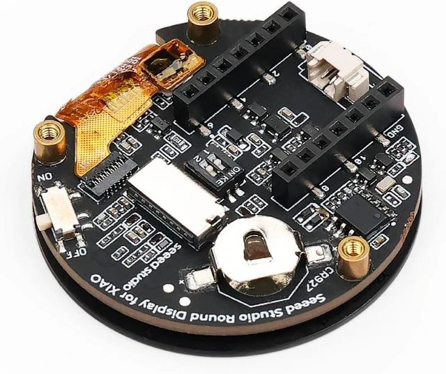 Alt view image 5 of 7 - Round Display for XIAO - 1.28-inch Round Touch Screen, 240×240 Resolution, 65k Colors, RTC, Charge IC, TF Card Slot, JST 1.25 Connector, All XIAO Compatible,HMI, Smart Home, Wearables
