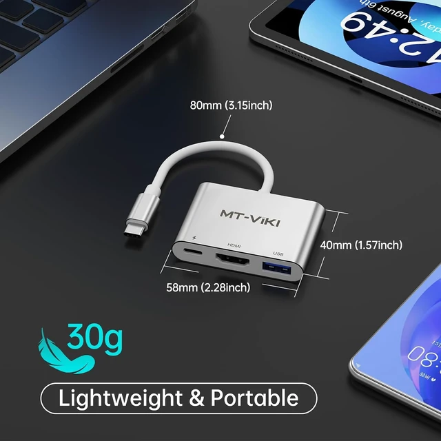 Alt view image 2 of 6 - MT-VIKI 4K Type C USB 3.0 C to HDMI Adapter, Support Extended Screen