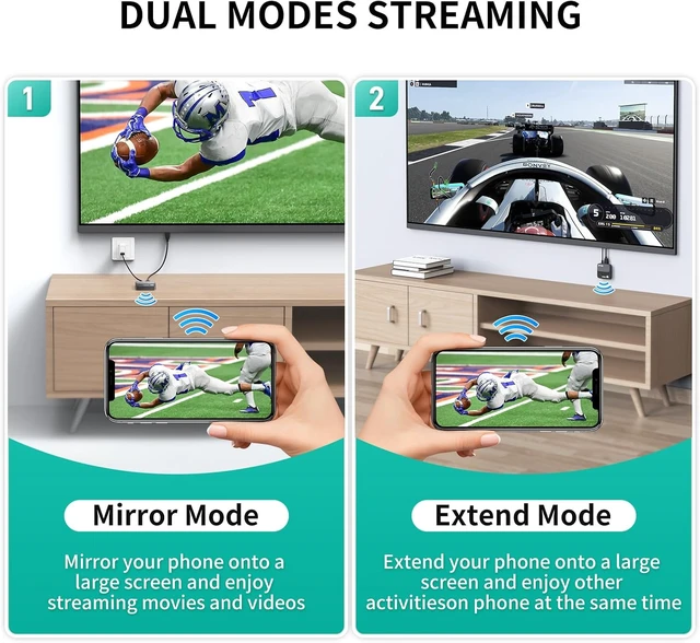 Alt view image 4 of 7 - MT-VIKI 4K Wireless HDMI Display Dongle Adapter, Wireless Transmitter, 4K@60Hz Input & Output, Streaming Media Video to Monitor from Mac iOS Android Windows, Support Airplay DLNA Miracast