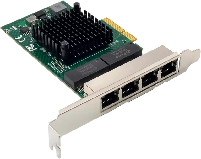 Alt view image 2 of 7 - Broadcom BCM5719 Quad-Port PCIe Gigabit Ethernet Server Adapter with NetXtreme BCM5719 Chipset PCI Express 1000M Network LAN Card for Windows Server Linux Ubuntu VMware (BCM5719-4P)