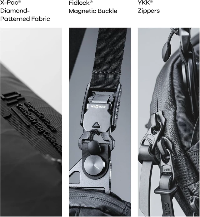 Alt view image 4 of 6 - Aulumu B01 Urban Transit Gear Sling Bag | With Magnetic Attachment Kit
Patented Magnetic Attachment Kit | MagSafe-Compatible | X-PAC Fabric | Fidlock Magnetic Fasteners | Splash-proof | Expandable