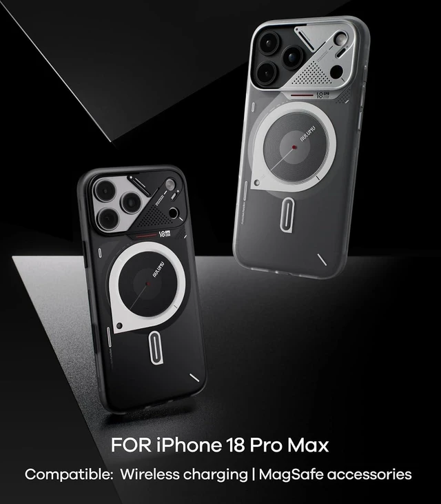Alt view image 3 of 7 - Aulumu A18 Frosted iPhone 18 Pro Max Case | Transparent White
MagSafe-Compatible | Signature CoolHyper Tech | Aluminum Camera Guard | Full-Cover | Glow-in-the-Dark | IML Process