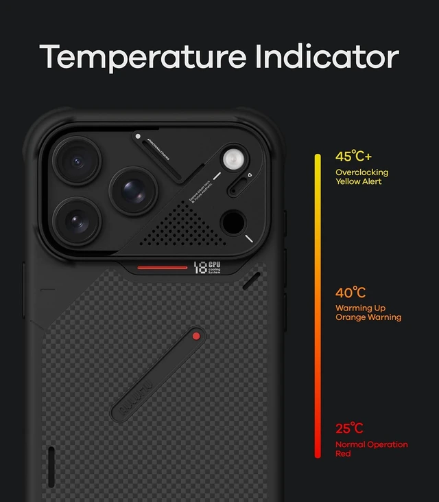 Alt view image 3 of 7 - Aulumu A18 iPhone 18 Pro Armor Shockproof Aramid Fiber Case Black
MagSafe-Compatible | Heavy-Duty Protection | With Touch Buttons | Full-Frame Protection | Signature CoolHyper Tech | 1500D