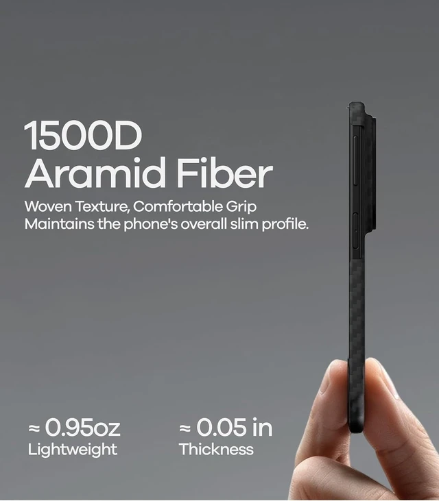 Alt view image 6 of 7 - Aulumu Z Fold 8 Galaxy Aramid Fiber Magnetic Case |1500D Slim | Compatible with MagSafe | Fast Cooling | Aluminum Camera Protection | Temperature-Sensing Strip for Real-time Device Status Black