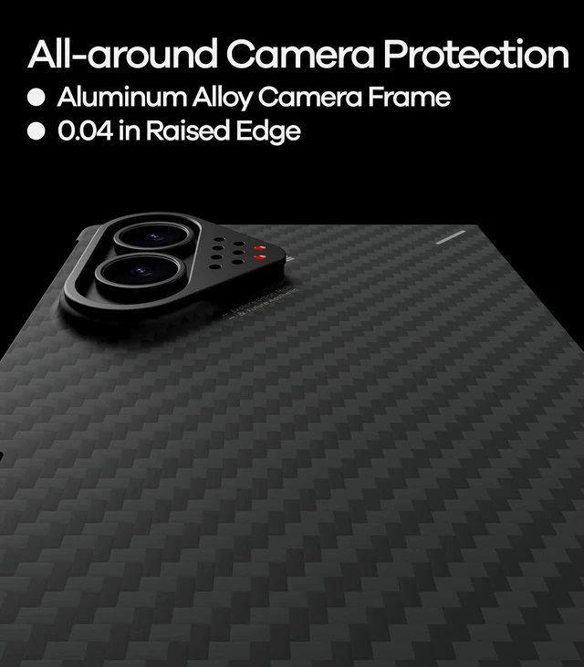 Alt view image 4 of 7 - Aulumu Z Fold 8 Galaxy Aramid Fiber Magnetic Case |1500D Slim | Compatible with MagSafe | Fast Cooling | Aluminum Camera Protection | Temperature-Sensing Strip for Real-time Device Status Black