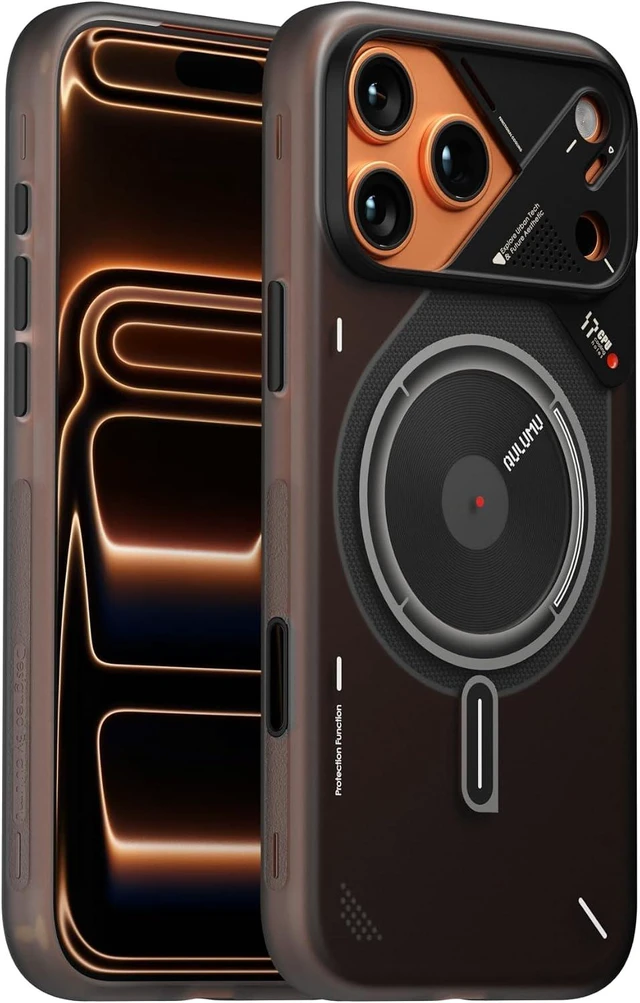 Main image of Aulumu A17 iPhone 17 Pro Magnetic Thermal Case | CoolHyper | with Camera Control | IMD Technology | Compatible with Magsafe | Touch Translucent Gray iPhone 17 Pro Max Translucent Gray