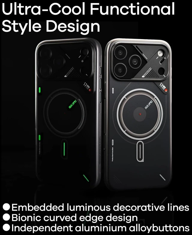 Alt view image 6 of 7 - Aulumu A17 iPhone 17 Pro Magnetic Thermal Case | CoolHyper | with Camera Control | IMD Technology | Compatible with Magsafe | Touch Translucent Gray iPhone 17 Pro Max Translucent Gray