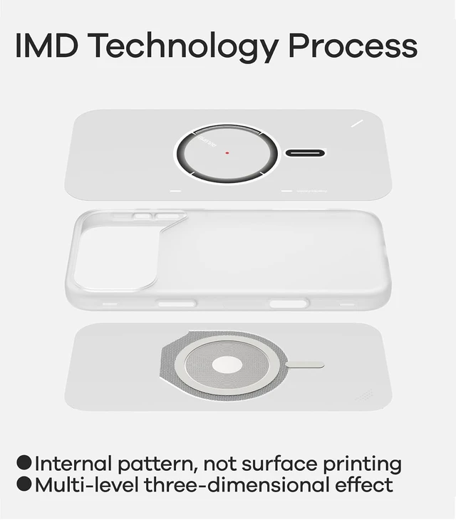 Alt view image 4 of 7 - Aulumu A17 iPhone 17 Pro Magnetic Thermal Case | CoolHyper | with Camera Control | IMD Technology | Compatible with Magsafe | Touch Translucent Gray iPhone 17 Pro Max Translucent White