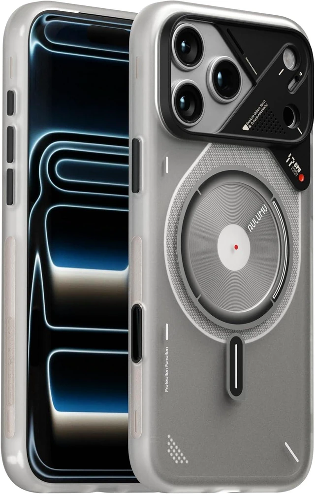 Main image of Aulumu A17 iPhone 17 Pro Magnetic Thermal Case | CoolHyper | with Camera Control | IMD Technology | Compatible with Magsafe | Touch Translucent Gray iPhone 17 Pro Max Translucent White