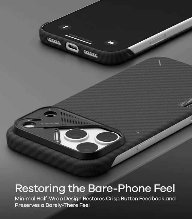 Alt view image 4 of 7 - Click to see full view
Aulumu A18 for iPhone 18 Pro Max Ultra Slim Aramid Fiber Case | Semi-Cover
Compatible with MagSafe | CoolHyper Cooling | Aluminum Camera Guard | 1500D Woven