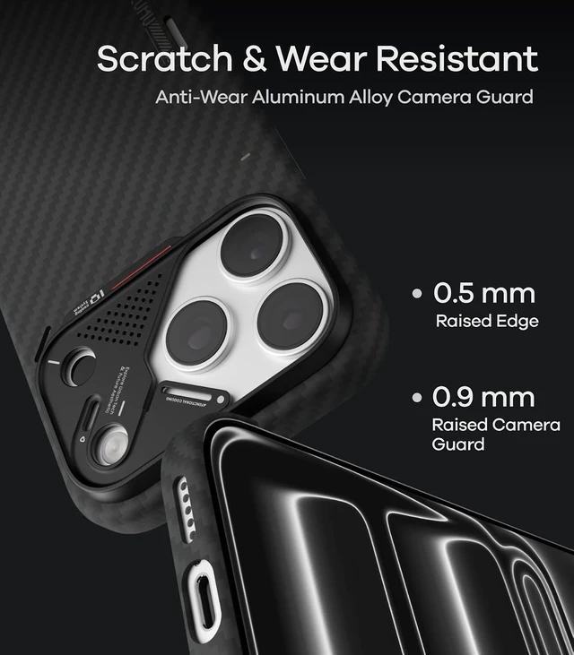 Alt view image 3 of 7 - Click to see full view
Aulumu A18 for iPhone 18 Pro Max Ultra Slim Aramid Fiber Case | Semi-Cover
Compatible with MagSafe | CoolHyper Cooling | Aluminum Camera Guard | 1500D Woven