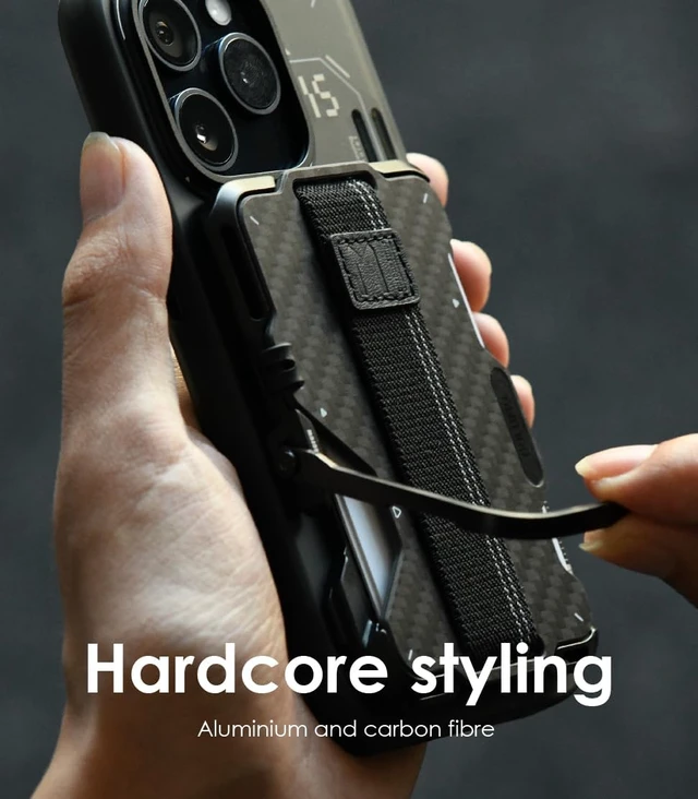 Alt view image 6 of 6 - Aulumu G03 Carbon Fiber Magnetic Wallet Card Holder | Magnetic Wallet Compatible with MagSafe | Multi Function - Mobile Phone Stand/Grip | Bottle Opener | RFID Shielding Card
