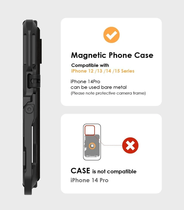 Alt view image 3 of 6 - Aulumu G03 Carbon Fiber Magnetic Wallet Card Holder | Magnetic Wallet Compatible with MagSafe | Multi Function - Mobile Phone Stand/Grip | Bottle Opener | RFID Shielding Card