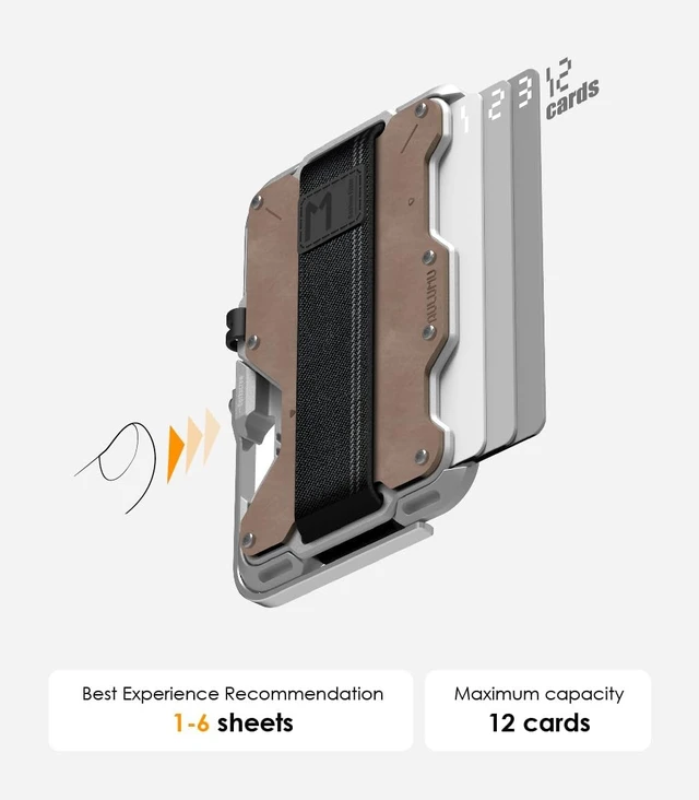 Alt view image 2 of 6 - Aulumu G03 Carbon Fiber Magnetic Wallet Card Holder | Magnetic Wallet Compatible with MagSafe | Multi Function - Mobile Phone Stand/Grip | Bottle Opener | RFID Shielding Card Genuine Leather