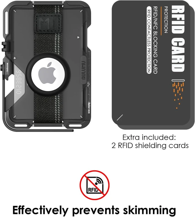 Alt view image 6 of 6 - Aulumu G03 Carbon Fiber Magnetic Wallet Card Holder | Magnetic Wallet Compatible with MagSafe | Multi Function - Mobile Phone Stand/Grip | Bottle Opener | RFID Shielding Card Translucent Grey