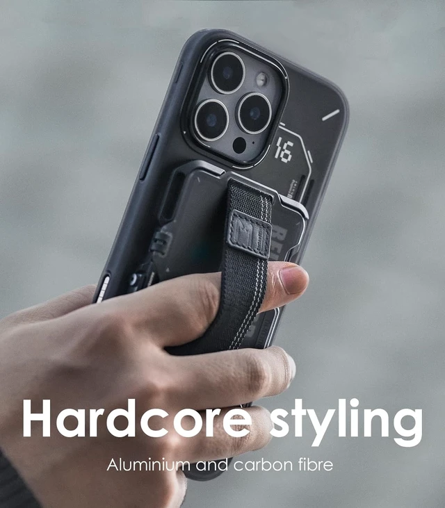 Alt view image 5 of 6 - Aulumu G03 Carbon Fiber Magnetic Wallet Card Holder | Magnetic Wallet Compatible with MagSafe | Multi Function - Mobile Phone Stand/Grip | Bottle Opener | RFID Shielding Card Translucent Grey