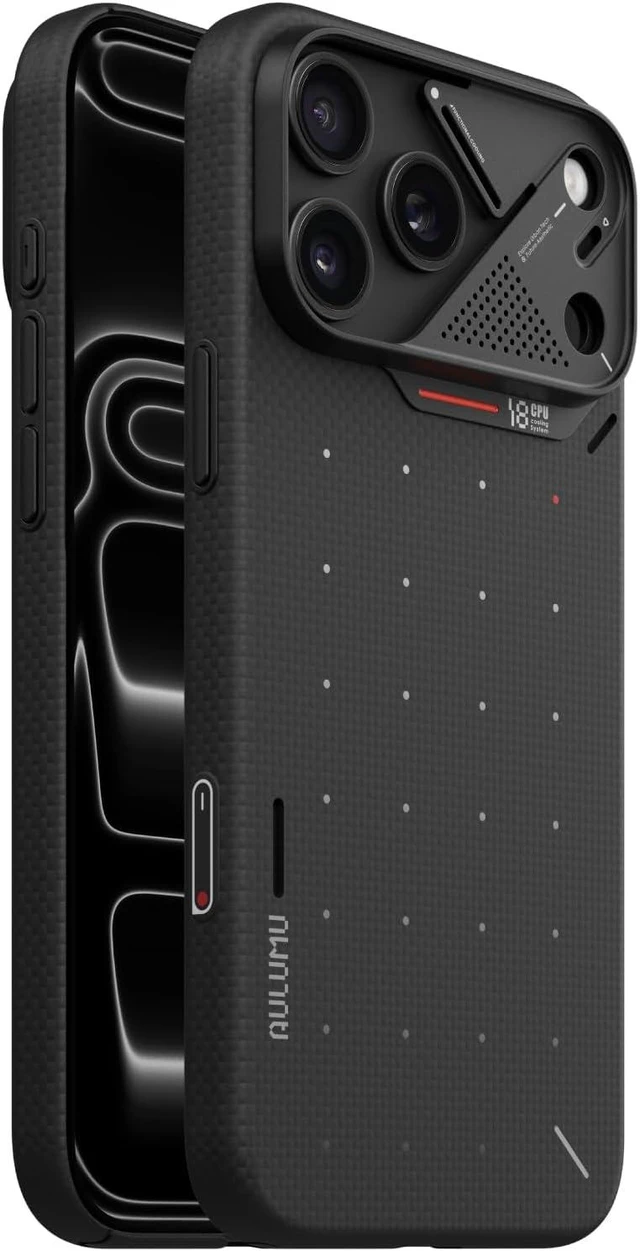 Main image of Aulumu A18 for iPhone 18 Pro Max Ultra-Slim Particle Aramid Fiber Case
MagSafe-Compatible | With Touch Buttons | Full-Frame Protection | Signature CoolHyper Tech | 1500D | Aluminum Camera Guard
