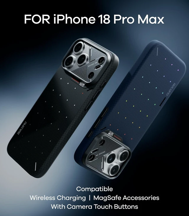 Alt view image 7 of 7 - Aulumu A18 for iPhone 18 Pro Max Ultra-Slim Particle Aramid Fiber Case
MagSafe-Compatible | With Touch Buttons | Full-Frame Protection | Signature CoolHyper Tech | 1500D | Aluminum Camera Guard