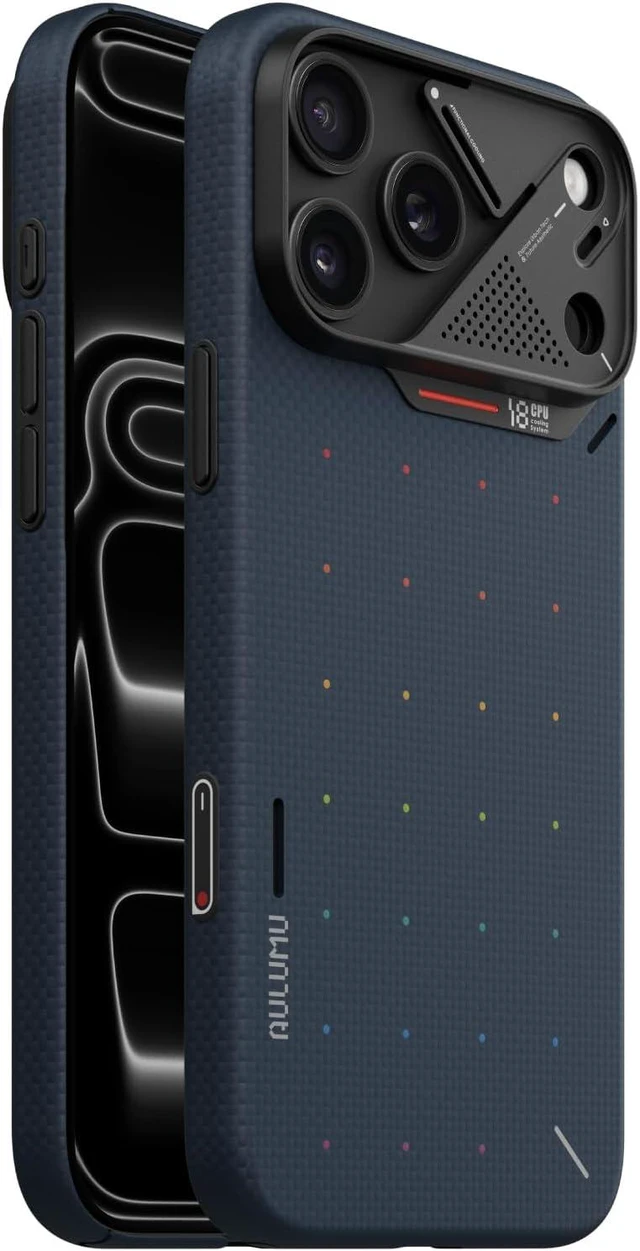 Main image of Aulumu A18 for iPhone 18 Pro Max Ultra-Slim Particle Aramid Fiber Case
MagSafe-Compatible | With Touch Buttons | Full-Frame Protection | Signature CoolHyper Tech | 1500D | Aluminum Camera Guard