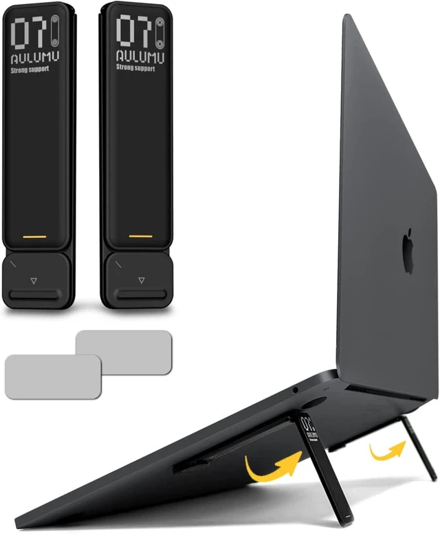 Main image of Aulumu G07 Pop Up Leg Stands Laptop, Super Portable Cooling Laptop Stand, Ergonomic Laptop Riser Lift for Desk for MacBook, All Laptops, Tablets, 8-20'', Black