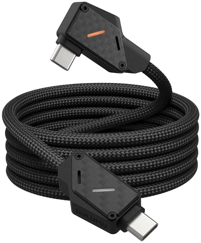 Main image of Aulumu M07 240W USB-C to USB-C Carbon Fiber Cable | USB 3.1 Gen2 10Gbps | 4K@60Hz Video Output Fast Charging | for iPhone 18/17/16/15 Pro Max, NVMe SSD, S25/S24/S23 Ultra, MacBook Pro -Black 3.9FT