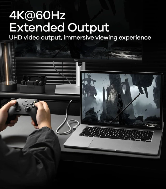 Alt view image 6 of 7 - Aulumu M07 240W USB-C to USB-C Carbon Fiber Cable | USB 3.1 Gen2 10Gbps | 4K@60Hz Video Output Fast Charging | for iPhone 18/17/16/15 Pro Max, NVMe SSD, S25/S24/S23 Ultra, MacBook Pro -Black 3.9FT