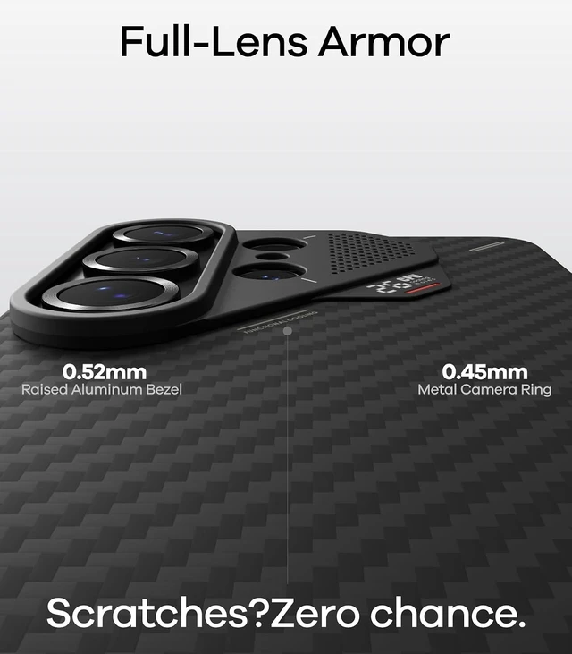 Alt view image 2 of 6 - Aulumu S26 Ultra Galaxy Aramid Fiber Magnetic Case | 1500D Ultra Slim Woven | Compatible with MagSafe | Passive Cooling Samsung Galaxy S26 Ultra Case