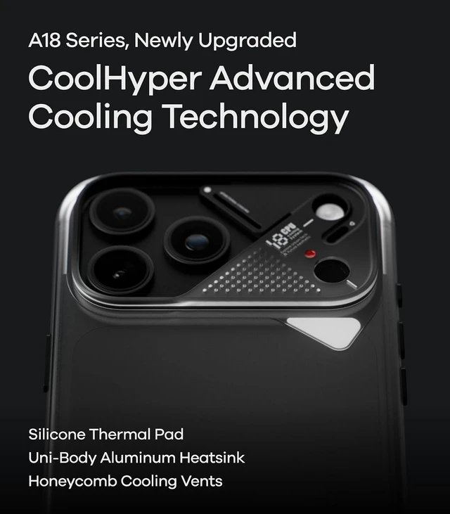 Alt view image 2 of 7 - Aulumu A18 Partical Vegan Leather Case for iPhone 18 Pro Abyss Blue
Compatible with MagSafe | Aluminum Alloy Camera Guard | CoolHyper Cooling | Camera Contro l Soft-Touch | Luxury Black iPhone 18 Pro