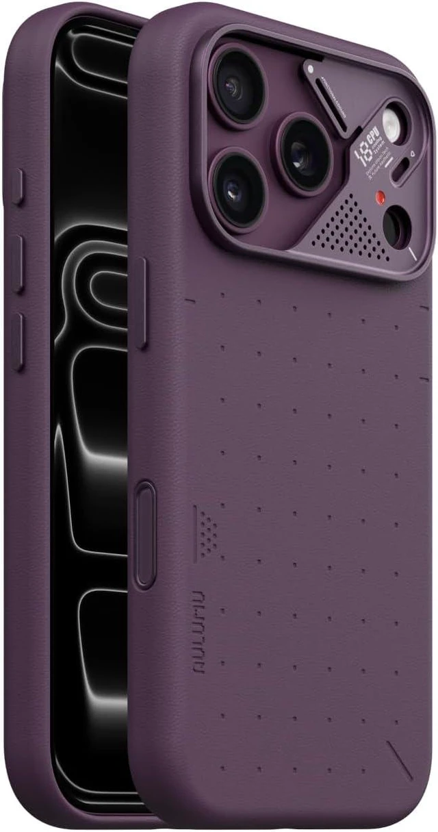 Main image of Aulumu A18 Partical Vegan Leather Case for iPhone 18 Pro Abyss Blue
Compatible with MagSafe | Aluminum Alloy Camera Guard | CoolHyper Cooling | Camera Contro l Soft-Touch | Luxury